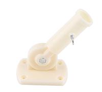 VIFERR Plastic Flag Holder, 30mm Dia Adjustable Plastic Wall Mounting Flag Pole Holder Flagpole Bracket Windsock Base with Screws for Home Garden