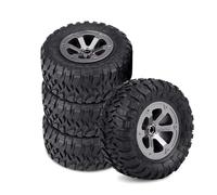 VIFERR RC 1/16 Crawler Wheels and Tyres 4 Pcs Rubber Tyres 1:16 Car Wheel Tyre Replacement for Remote Control Militaty Car Model