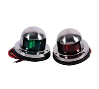 VIFERR Red Green LED Navigation Warning Light 12V | Stainless Steel LED Marine Boat Yacht Light Red Green Bow Navigation Lamp for Pontoon Yacht Canoe