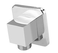 VIFERR Wall Outlet Elbow G1/2 Solid Brass Square Hand Shower Outlet Elbow Handheld Shower Hose Connector for Home Bathroom Hotel