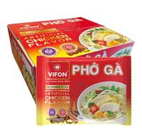 Vifon Chicken Soup Flavor Instant Pho Ga Rice Noodle Soup, Chicken Flavor (Pack of 24)