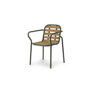 Vig Outdoor Chair with Armrests Dark Green/Robinia