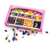 VIGA 52729 Wooden Lacing Beads Heart Set