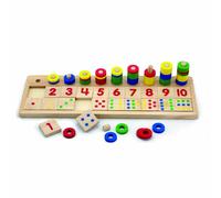 Viga Wooden Count & Match Numbers Set - Childrens Maths Learning Toy