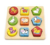 Viga Farm Animals Figures Shape Block Puzzle