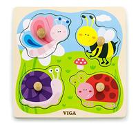 Viga Toys - 50131 - Big Wooden Knob Puzzle - Insect