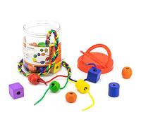 VIGA Toys 58466 Large Wooden 30 Beads 4 Threads