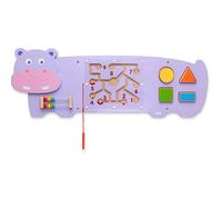 Viga Wooden Activity Wall Panel Toy Hippo Design Sensory Busy Board - 910mm
