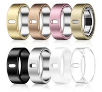 Vigamen 8 Pack Cover Compatible with Oura Ring Gen 4/Oura Ring Gen 3 Horizon/Heritage,Charging Derectly,Matte Texture Wear-Resistant Anti-Scratch TPU Protector for Oura Rings Women Men（A,Size 9