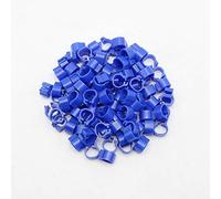 VIGAN 100PCS Birds Feet Rings Inner Diameter 8MM Plastic Clip Ring Pigeon Foot Ring (100PCS Dark Blue)