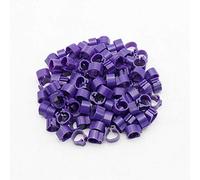 VIGAN 100PCS Birds Feet Rings Inner Diameter 8MM Plastic Clip Ring Pigeon Foot Ring (100PCS Purple)