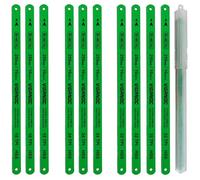Viganoc 10" (250mm) Hacksaw Replacement Blades Set, Bi-Metal High Speed Steel Hack Saw Blade Sets - 18T - 24T - 32T HSS Saw Blades, 10 Pack