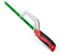Viganoc Hacksaw, Aluminum Frame Compact Hand Operating Hand Saw with 12 Inch Flexible Bi-Metal Blade, Mini Hack Saw for Metal and Woodworking