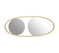 vigap oval large wall bedroom mirror in gold wooden frame