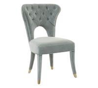 vigap upholstered velvet bedroom chair in blue