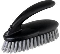 VIGAR - Cleaning Brush - 16 x 9 x 7 cm - Hard Microfibre Bristles and Ergonomic Handle - Ideal for Clothes and Heavy Duty Fabrics - Red - Small
