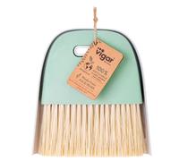 Vigar - Cleaning Brush and Dustpan - 16.5 x 3.5 x 18 cm - Zeroline Collection - For Chimney and BBQ Ashes or Crumbs - Grey and Light Blue
