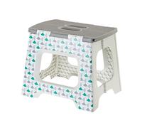 Vigar Compact Step Stool Foldable, 10-1/2-inch Step Stools for Adults up to 330 Pound, Lightweight Stool, Non-Slip Folding Step Stool, Geometric Body