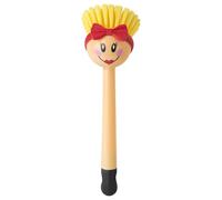 VIGAR Dolls Dish Brush, ABS, Yellow, 7.5 x 7.5 x 24.5 cm
