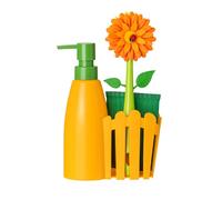 Vigar Flower Power Dish Set with Dispenser Orange