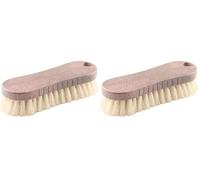 VIGAR - Multifunctional Brush - Hard and Resistant Bristles - 12 x 6 x 4 cm - Made in Spain with Recycled Materials - Flat Ergonomic Design - Brown (Pack of 2)