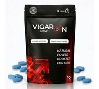 Vigar′On Active - 10 Blue Tablets Natural Power Booster for Men - Male Performance, Energy & Stamina Support Supplement with Korean Red Ginseng - Vitality & Endurance - Dietary Food Supplement