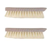 Vigar Pack of 2 Multifunctional Brushes, Strong Hard Bristles, Scrubbing Brush with Ergonomic Handle for Bathroom, Shower, Tub, Tile, Wall, 16.5 x 6 x 4 cm, Brown