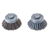 VIGAR Set of 2 Replacement Nylon Fibres and Horse Hair for Washing Up Brush, Acrylonitrile Butadiene Styrene (ABS), Gray