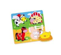 VIGAtoys VG50387 4-Piece Wooden Tool Box Multi-Coloured