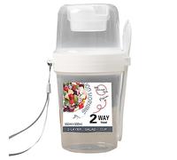 Vigcebit Breakfast Parfait Cup,Reusable Travel Snack Container with Topping Compartment | Kitchen Storage Cups with Lids, Overnight Oats Jars for Fruit Salad, Milk, Vegetable