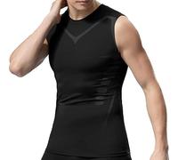 Vigcebit Compression Shirts for Men Slimming,Body Shaper Vest Compression Tank Top Men Slimming Tummy Vest | Shapewear Tight Undershirt Skin-Friendly for Cycling Black