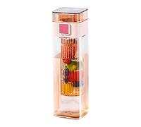 Vigcebit Fruit Infuser Water Bottle - Leak-proof Square Fruit Infuser Water Bottle for Travel,Gym Accessories Water Bottle Outdoors Fruit Infuser Water Bottle for Travel