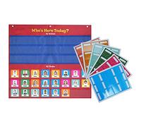 Vigcebit Helping Hands Pocket Chart - 72 Cards Classroom Attendance Chart,Who Is Here, Helping Hands Pocket Chart For Classroom, Homeschool, Preschool Supplies