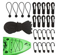 Vigcebit Kayak Bungee Cord Kit | Elastic Kayak Stretch with Snap End Hooks | Kayak Boat Camping Ball Bungee Accessories for Indoor Outdoor Activities