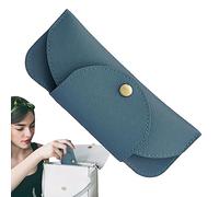 Vigcebit Leather Sunglass Case | Anti-Scratch Portable PU Leather Glasses Case - Horizontal Eyeglass Organizer Sunglasses Bag for Women Men