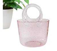 Vigcebit Purse Vase For Flowers, Shape Clear Vase, Glass Vases Fish Bowl Handmade Flower Vase, Flower Arrangement Fish Tank And Glass Vase For Home Decor