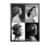 Vigcebit Queen Elizabeth II Poster | Black And White The Queen Elizabeth II Memorial Poster, Canvas Wall Art Large Size Print Painting Home Collection Memorial