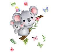 Vigcebit Summer Window Stickers, Cute Koala Wall Sticker, Window Stickers Decals, Removable Electrostatic PVC Wall Art Decorations for Shop Kids Room