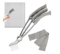Vigcebit Window Blind Cleaner - crevice Cleaning Brush Double Head with 1 Removable Sleeve,Crevice Brush, Washable Window Cleaner Tool, Reusable Crevice Cleaning Tool for Vertical Blinds, Car Vents
