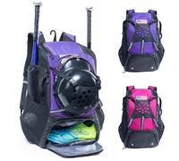 VIGEGARI Youth Baseball Bag, Baseball Backpack for Boys,Youth, Adults-Bat Bag, Softball Bag, T-Ball, Softball Equipment & Accessories for Bat, Glove Holder, Helmet, Shoes Compartment, Baseball Gifts