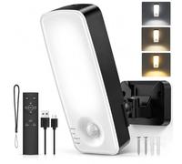 vighep Rechargeable Motion Sensor Light Outdoor,10000mAh Battery Security Lights with Remote, 3 Modes&3 Colour Temperatures PIR Wall Light, IP65 Waterproof for Front Door Garden Shed Garage Porch