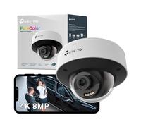 VIGI InSight S285(2.8mm) 4K 8MP Full-Color Dome Network Camera, Supports PoE, Human & Vehicle Classification, Smart Detection, Two-Way Audio, Active Defense, Smart Detection, Vandal-Proof, Metal Case