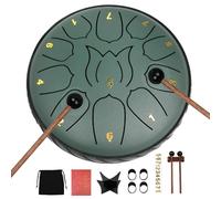 VIGIamy Steel Tongue Drum 11 Notes 6 Inches,Chakra Drum for Rain,Hand Drums with Bag Sticks Music Book,Yoga,Meditation,Prenatal Music Education