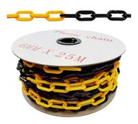 Vigil 25 Metre Plastic Barrier Chain - Yellow & Black