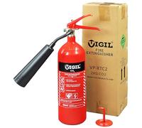 Vigil 2kg CO2 Fire Extinguisher - Class B Fire Extinguisher with Bracket | For Flammable Liquid & Electrical Fires, High Performance 34B Rating, BS EN3, Wall Mount Bracket Included, 5 Year Warranty