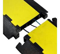Vigil 3 Channel External Cable Guards - Floor Protector for Cables - Wire Cover - Cable Management Solution - Channel to Protect Wires & Prevent Trips - 900 x 500 x 75mm