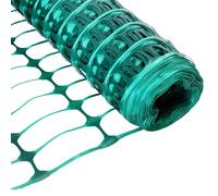 Vigil 50 Metre Roll Barrier Fencing - Flexible, Durable and Weatherproof Mesh Plastic - Green