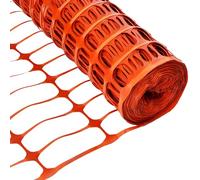 Vigil 50 Metre Roll Barrier Fencing - Flexible, Durable and Weatherproof Mesh Plastic - Orange