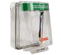 Vigil Call Point Cover - Alarmed - Green