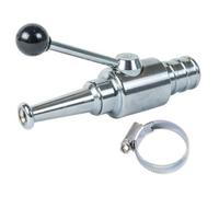 Vigil Chrome Jet Spray Hose Nozzle - 25mm With Jubilee Clip - Easy Lever Operation